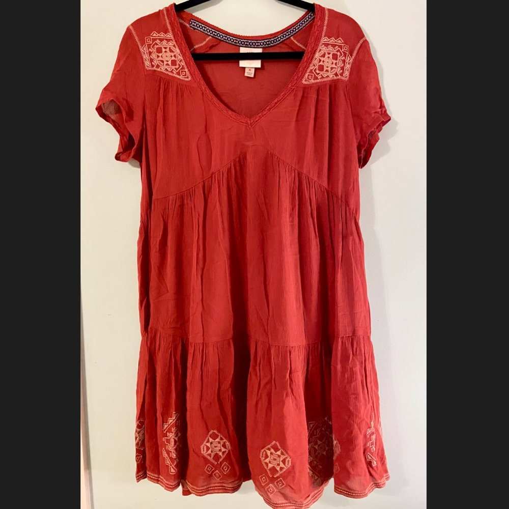 Red Embroidered Dress from Knox Rose